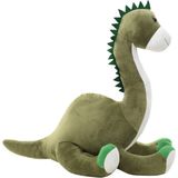 vidaXL Knuffel dinosaurus brontosaurus pluche groen