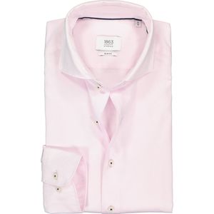 ETERNA 1863 slim fit casual Soft tailoring overhemd - twill heren overhemd - roze - Strijkvriendelijk - Boordmaat: 40