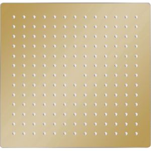 vidaXL Douchekop - Douchekoppen - Regendouchekop - Regendouchekoppen - Regendouchekop vierkant 30x30 cm roestvrij staal goudkleurig