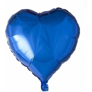 Wefiesta Folieballon Hartvorm 18 Cm Donkerblauw