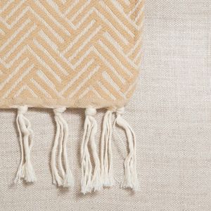 Lantara - Vienna - Plaid Deken - Beige - 160x250cm - Wol/Katoen