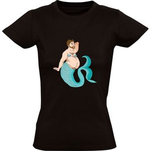 Dikke zeemeerman Dames T-shirt | zee | meerman | dik | man | vis