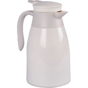 Witte Thermoskan 1 Liters-sKaraf voor Thee en Koffies-sPerfect Kerstcadeau dis Winter!