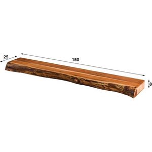 Hoyz Collection - Wandplank Tree 150cm - Acaciahout - M