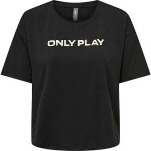Only Play Font Logo Dames Training Shirt 15304595-black - Kleur Zwart - Maat XS
