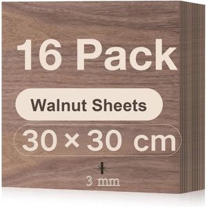 Dunne multiplexplaten op maat 30 × 30 cm - 16 stuks voor houtverbranding en ambachtelijke projecten
