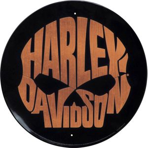 Harley-Davidson Copper Skull Metalen Bord