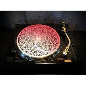 GEOMETRIC PINK Felt Zoetrope Turntable Slipmat 12"" - Premium slip mat – Platenspeler - for Vinyl LP Record Player - DJing - Audiophile - Original art Design - Psychedelic Art