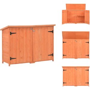 vidaXL Houten Schuur - Houten Schuren - Opslagschuur - Opslagschuren - Tuinberging 128x42x91 cm hout