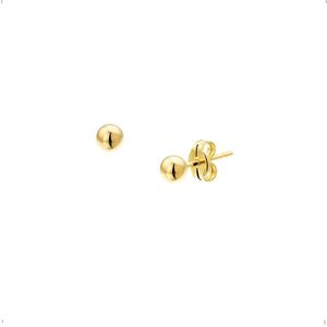 YO&NO - Oorbellen - Goud - Oorknoppen - Bol - 3mm - Sieraden Vrouw - Heren - 14k- 585 Goud