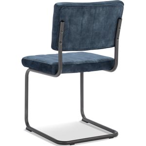 Icon Living - Stoel Sevilla - Velours Adore Petrol - Gun Color Frame