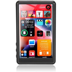Bluetooth MP3-Muziekspeler 4 Inch Volledig Touchscreen met 16 GB 256 GB Geheugen - Draagbare HiFi-geluid - Snel Opladen - Ondersteuning FM-radio - Elektrisch Zwart .