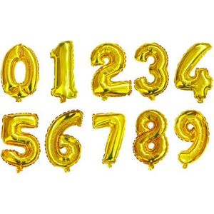 XL Folie Ballon (6) - Helium Ballonnen – Folie ballonen - Verjaardag - Speciale Gelegenheid  -  Feestje – Leeftijd Balonnen – Babyshower – Kinderfeestje - Cijfers - Goud
