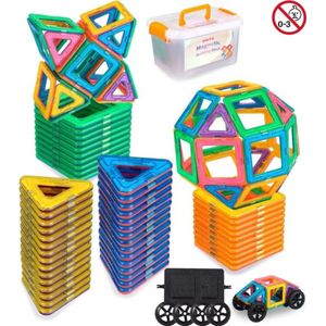 BOTC Magnetisch speelgoed - 40 delig Magnetisch Bouwset - Stimuleringsspeelgoed - Bouwset met magnetische blokken