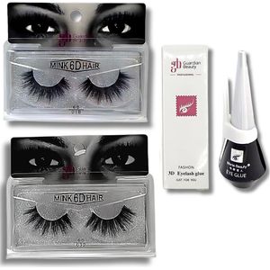 Guardian Beauty 6D Mink Haar Valse Wimpers – Wispy, Volumineus, Herbruikbaar & Lichtgewicht voor een Glamoureuze Oogopslag (018 / 032)