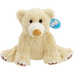 Pluche beige beer knuffel 21 cm - Beren roofdieren knuffels - Speelgoed voor kinderen