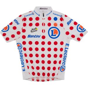 Santini Tour de France Bolletjes trui Tour de France -fietsshirt korte mouwen Kids - Kid'S Overall Leader Jersey POIS - 9/10Y