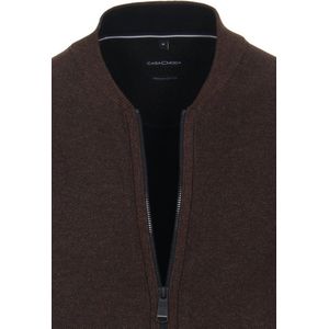 Casa Moda - Zip Vest Bruin - Heren - Maat XL - Regular-fit