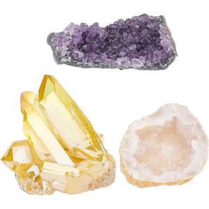 Stijlen Energie Kristal Stenen Chakra Amethist Clusters Ornamenten Natuurlijke Edelsteen Versieren voor Yoga Meditatie Zen Aura Reiniging