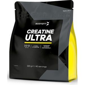 Body & Fit Creatine Ultra - Orange - Creatine Monohydraat Blend - Creapure - 220 gram (40 doseringen)