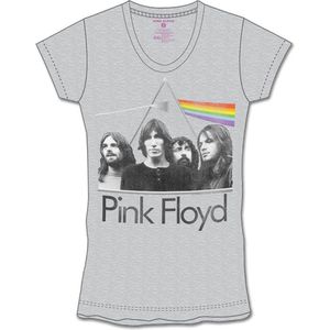 Pink Floyd Dames Tshirt -M- Dark Side Of The Moon Band Grijs