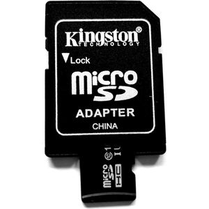 Kingston Technology microSDHC 16 GB Class 10 flashgeheugen + SD Adapter