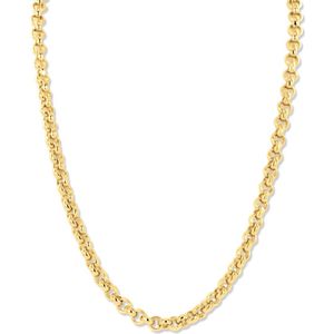 Silventi 9SIL-22994 Gold Plated Ketting Jasseron - 45 cm - 3,8mm - Goudkleurig