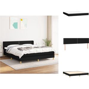 vidaXL Boxspringbed - Comfortabel - Bed - 160 x 200 x 78/88 cm - Zwart - Bed