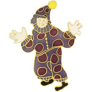 Behave® Broche clown paars emaille
