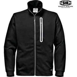 SIR SAFETY BIG POCKET Werksweatshirt Sweatshirt Zwart - Katoen Polyester Grote zak met ritssluiting Binnenzakken van jerseystof