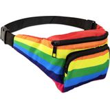 Heuptasje voor volwassenen - Verkleed/Pride artikel - Regenboog vlag kleuren print