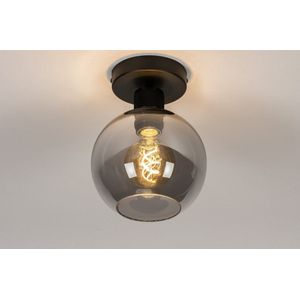 Lumidora Plafondlamp 74040 - E27 - Zwart - Grijs - Metaal - ⌀ 16 cm