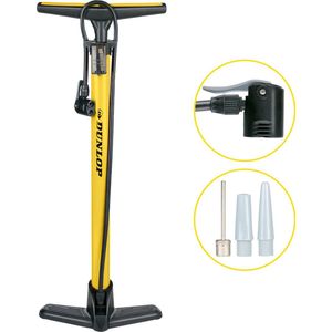 Dunlop Fietspomp - Fiets Pomp voor Dunlop, Schrader en Frans Ventiel - Staande Pomp Incl. Adaptoren voor Waterspeelgoed en Ballen