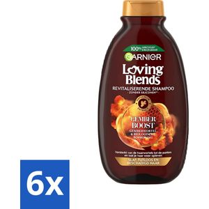Garnier - Loving Blends - Shampoo - Gember Boost - Slap Futloos & Beschadigd Haar - 300 ml - Voordeelverpakking - 6 stuks