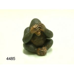 Gorilla beeldjes Horen Zien Zwijgen 5 cm Set/3