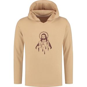 Collect The Label - Jezus Zomer Hoodie - Beige - Unisex - XL