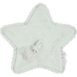 Baby's Only Gebreid speendoekje - Speenknuffel ster Reef - Ash Mint - 100% ecologisch katoen