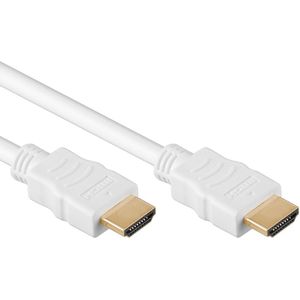 HDMI kabel - versie 2.0 (4K 60Hz + HDR) - CU koper aders / wit - 0,50 meter