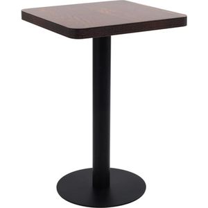 vidaXL - Bistrotafel - 50x50 - cm - MDF - donkerbruin