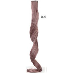 2 x Clip in Hairextension Paars / Wijn kleurig- X67 - nephaar - Hair extension | haar extensie- carnaval haar - gekleurde extensions - extensions met clip