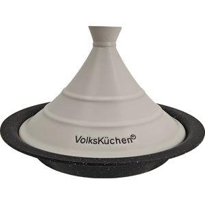 Volkskuchen Tajine - Ø32 cm x 4.5cm -Licht Grijs/Zwart