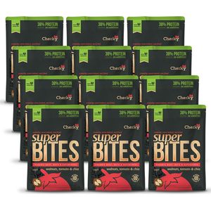 Cherky | ECO Beef Superbites | Walnuts, Tomato & Chia | 12 Stuks | 12 x 30g