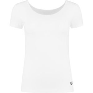 2-pack B.Bocelli Shirt - Dames - ronde hals - korte mouw - wit - maat S
