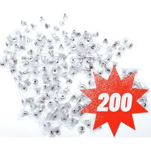 Art & Pearls - 200 oorbel stoppers/achterkantjes - Anti-allergisch