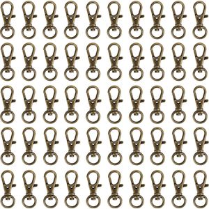 Belle Vous Brons Metalen Mini Swivel Kreeft Klemmen (50 Pak) – 33 mm in Lengte – Premium Lanyard Klem Haken – Haken voor Ringen, Ritsen, Hobby, Klemmen, Sieraden, Kettingen en Keychains