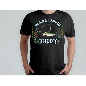 Daddy's Fishing Buddy - T Shirt - Fishing - Gift - Cadeau - Angling - Fisherman - CatchOfTheDay - Vissen - Hengelsport - Visser - VangstVanDeDag - Vliegvissen