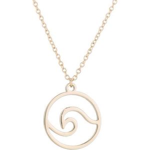 24/7 Jewelry Collection Golf Ketting - Golven - Cirkel - Goudkleurig