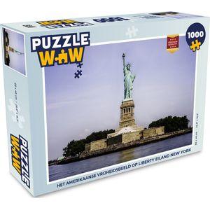 Puzzel Het Amerikaanse Vrijheidsbeeld op liberty eiland New York - Legpuzzel - Puzzel 1000 stukjes volwassenen