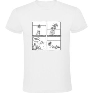 Zeemeermin Heren T-shirt - vrouw - haai - zee - oceaan - grappig