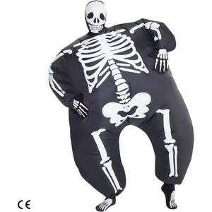Opblaasbaar Skeletkostuum voor Mannen - Halloween - Carnavalskleding - Grappig Halloween Kostuum in One Size